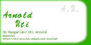 arnold uti business card